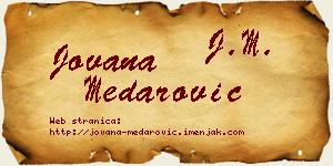 Jovana Medarović vizit kartica